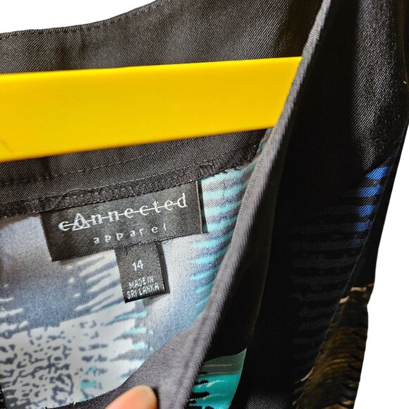 Connected Apparel Women's Size 14 Sleeveless Abstract Print Dress - Picture 3 of 3